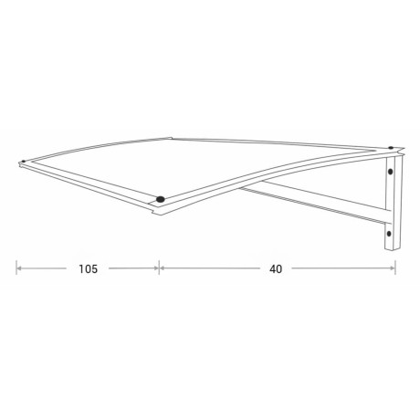 Strieška ARCO pro MINI 105X40 antracit