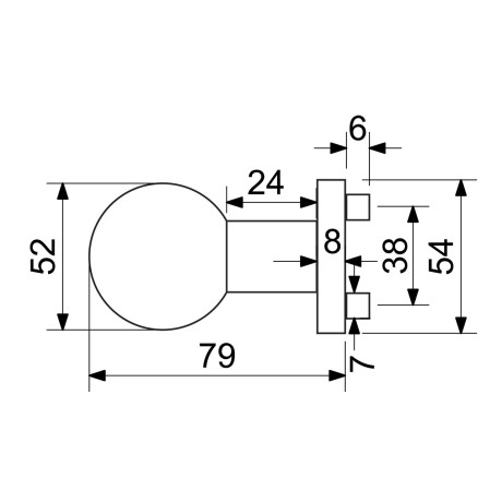 RK.KNOB.01.FIX.MD guľa na dvere