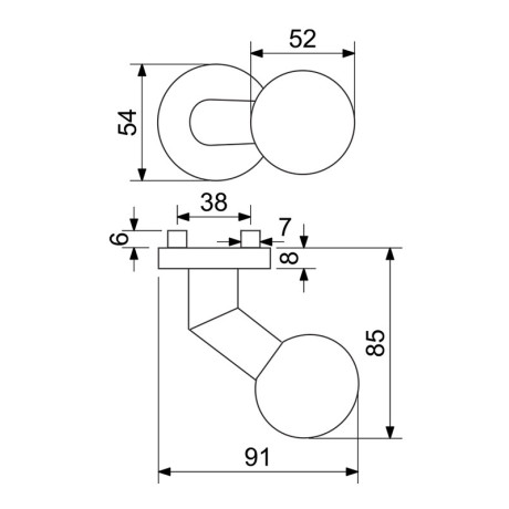 RK.KNOB.02.FIX.MD guľa na dvere