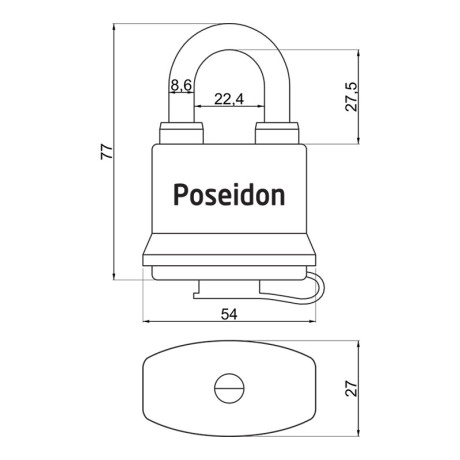 RV.POSEIDON.45 visiaci zámok