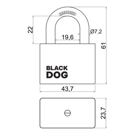 RV.BLACKDOG.40 visiaci zámok