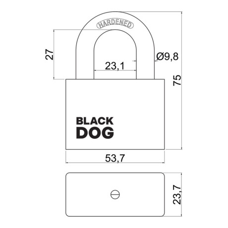 RV.BLACKDOG.50 visiaci zámok