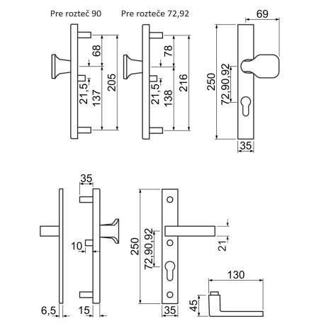 R.104.PZ.F4.TB3 varnostno okovje ročk - kljuka