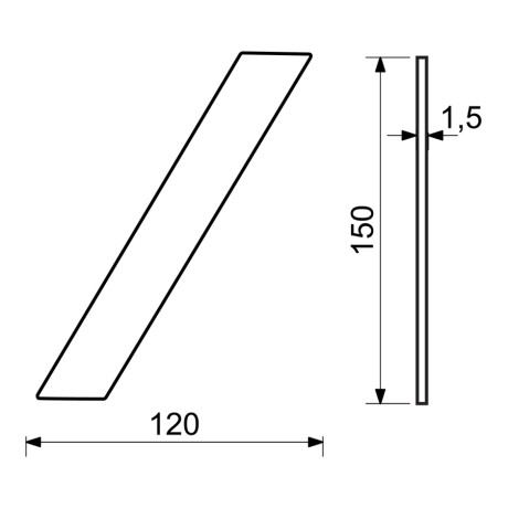 RN.150L./.CE Notranje lomilceno lomilo "/" 150mm črn mat