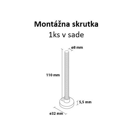 Montažni vijak za enostransko ročico SRPRZE.