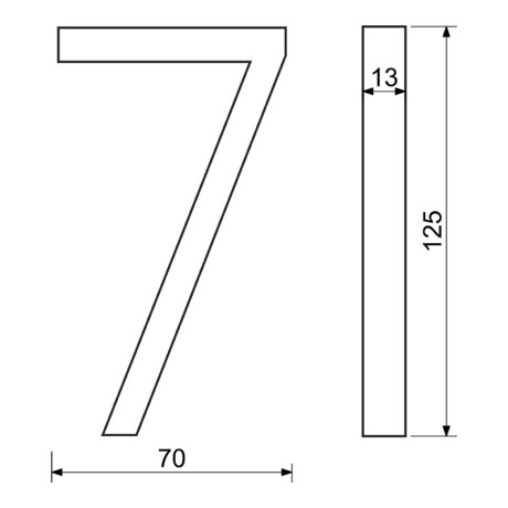 RN.125V.7.ČÍSLO "7" ČIERNE