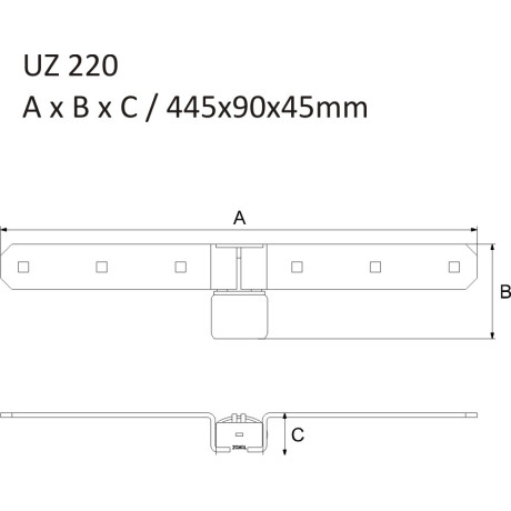 UZ 220 uzamykateľná petlica