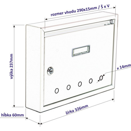 poštová schránka PANEL malá