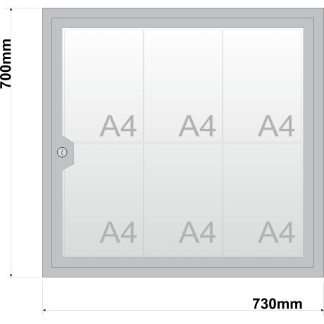 Informačná vitrína s otváracími dverami 730 x 700