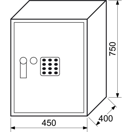 RS75 EDK elektronický sejf