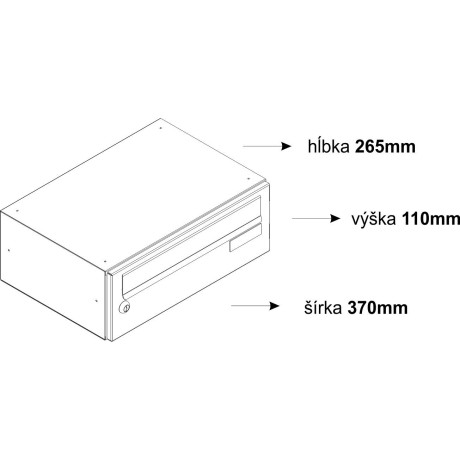SJ 370/110 poštová schránka jednostranná RAL