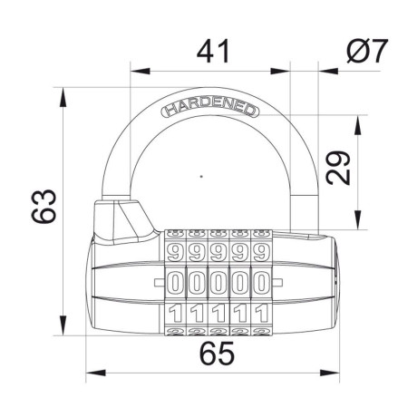 RV250003 visiaci zámok kódový